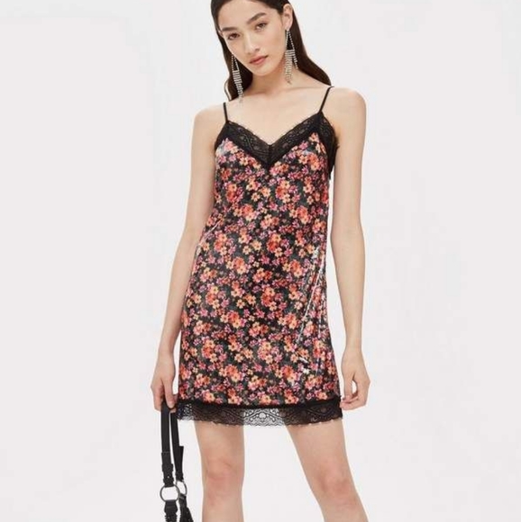 Topshop Dresses & Skirts - Pink sequined slip dress by Topshop in size 8